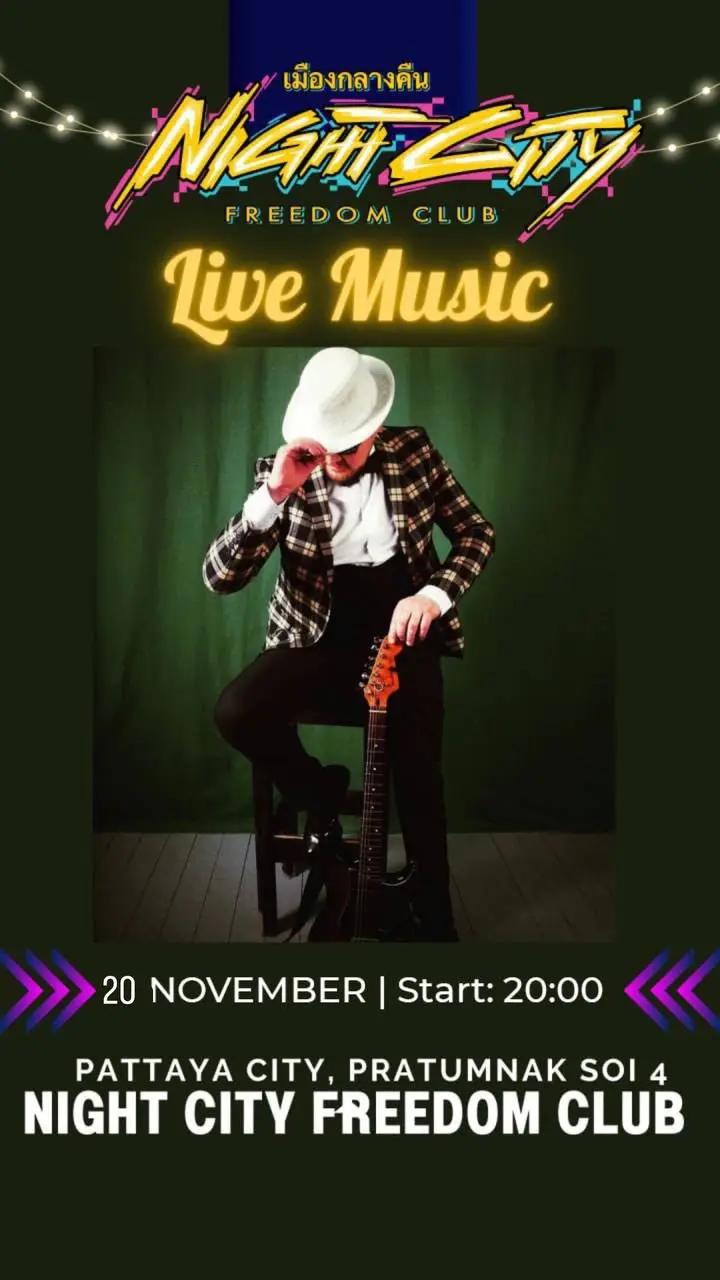 Live Music по средам — Концерт, Night City Freedom Club, Pattaya