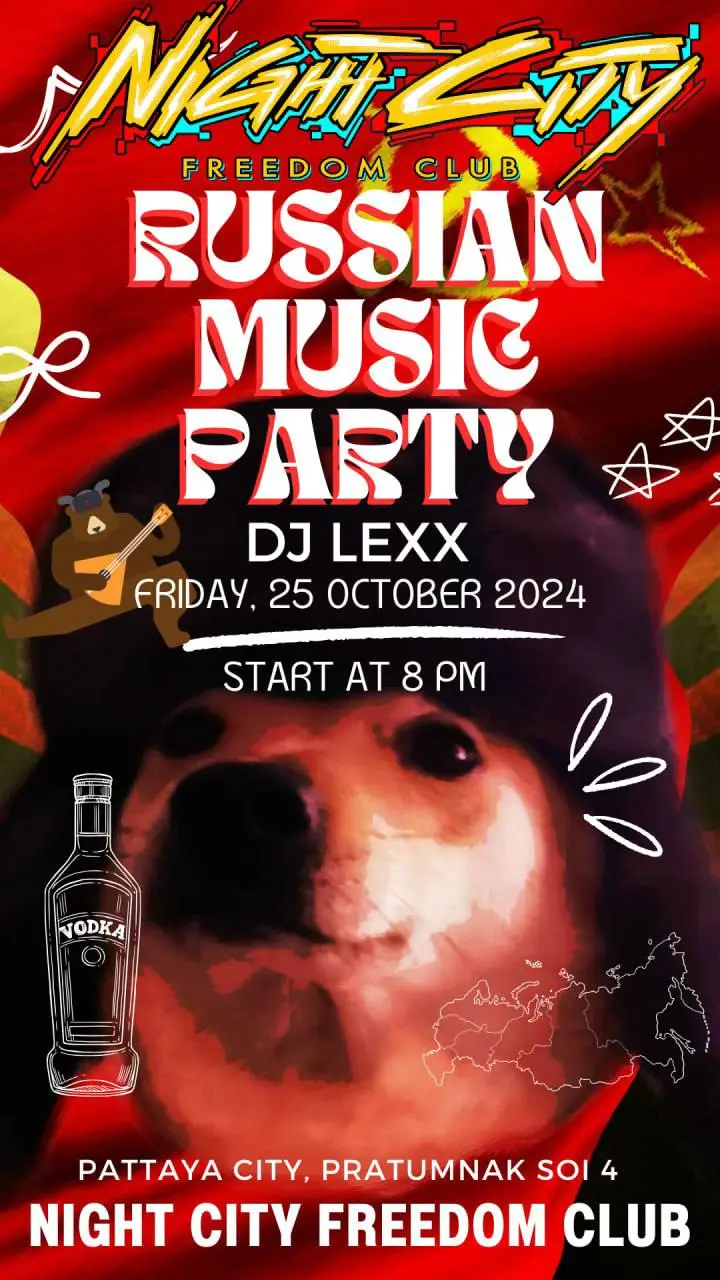 Russian Music Party — Party, Night City Freedom Club, Pattaya